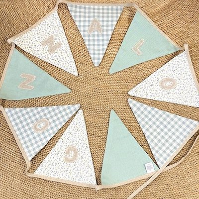 Banderines de tela con nombre