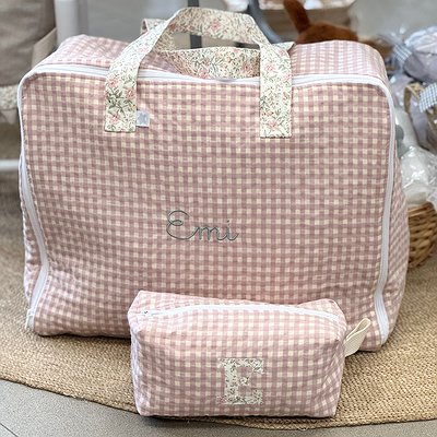 Maleta de tela personalizada modelo Elena bordada