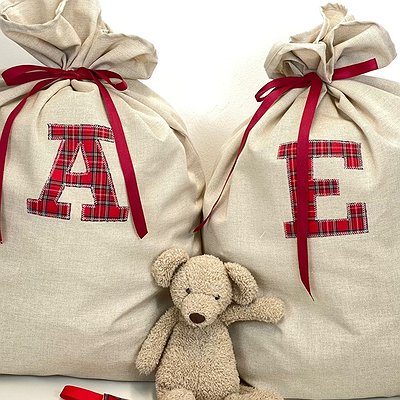 Saco de Navidad o Reyes Magos personalizado con inicial