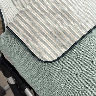 Saco para silla de paseo con cordoncillo y lana exterior